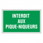 Panneau Interdit aux Pique-Niqueurs – Signalisation Interdiction Claire – Résistant Intérieur Extéri