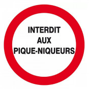 Panneau Interdit aux Pique-Niqueurs – Signalisation Sécurité – Conforme ISO 7010