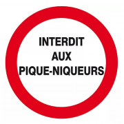 Panneau Interdit aux Pique-Niqueurs – Signalisation Sécurité – Conforme ISO 7010