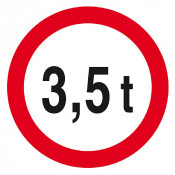 Panneau Interdit aux Plus de 3,5 Tonnes – Sécurité Routière – Conforme ISO 7010