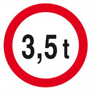 Panneau Interdit aux Plus de 3,5 Tonnes – Sécurité Routière – Conforme ISO 7010
