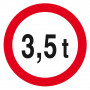 Panneau Interdit aux Plus de 3,5 Tonnes – Sécurité Routière – Conforme ISO 7010