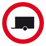 Panneau Interdit aux Remorques – Sécurité Routière – Conforme ISO 7010