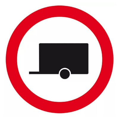 Panneau Interdit aux Remorques – Sécurité Routière – Conforme ISO 7010