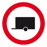 Panneau Interdit aux Remorques – Sécurité Routière – Conforme ISO 7010 Panneau Interdit aux Remorques – Sécurité Routière – Conforme ISO 7010