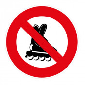 Panneau Interdit aux Rollers – Signalisation Sécurité – Plastique ou Adhésif Anti-UV