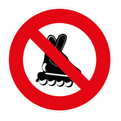 Panneau Interdit aux Rollers – Signalisation Sécurité – Plastique ou Adhésif Anti-UV