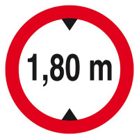 Panneau Interdit aux Véhicules >1,80 m – Sécurité Parking – Conforme ISO 7010 Panneau Interdit aux Véhicules >1,80 m – Sécurité Parking – Conforme ISO 7010