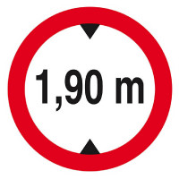 Panneau Interdit aux Véhicules >1,90 m – Sécurité Parking – Conforme ISO 7010 Panneau Interdit aux Véhicules >1,90 m – Sécurité Parking – Conforme ISO 7010