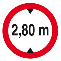 Panneau Interdit aux Véhicules >2,80 m – Sécurité Routière – Conforme ISO 7010 Panneau Interdit aux Véhicules >2,80 m – Sécurité Routière – Conforme ISO 7010