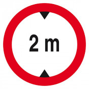 Panneau Interdit aux Véhicules >2 m – Sécurité Parking – Conforme ISO 7010