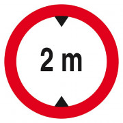 Panneau Interdit aux Véhicules >2 m – Sécurité Parking – Conforme ISO 7010