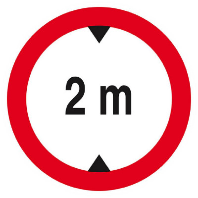 Panneau Interdit aux Véhicules >2 m – Sécurité Parking – Conforme ISO 7010