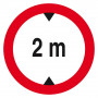 Panneau Interdit aux Véhicules >2 m – Sécurité Parking – Conforme ISO 7010
