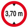 Panneau Interdit aux Véhicules >3,70 m – Sécurité Routière – Conforme ISO 7010