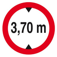 Panneau Interdit aux Véhicules >3,70 m – Sécurité Routière – Conforme ISO 7010