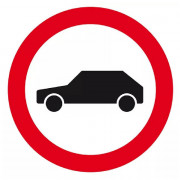 Panneau Interdit aux Véhicules – Accès Restreint – Conforme Norme ISO 7010