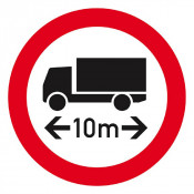 Panneau Interdit aux Véhicules de Plus de 10 m – Sécurité – Conforme ISO 7010