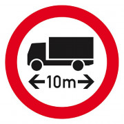 Panneau Interdit aux Véhicules de Plus de 10 m – Sécurité – Conforme ISO 7010