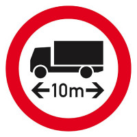 Panneau Interdit aux Véhicules de Plus de 10 m – Sécurité – Conforme ISO 7010 Panneau Interdit aux Véhicules de Plus de 10 m – Sécurité – Conforme ISO 7010
