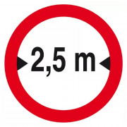 Panneau Interdit aux Véhicules de Plus de 2,5 m – Signalisation Sécurité – Résistant Extérieur