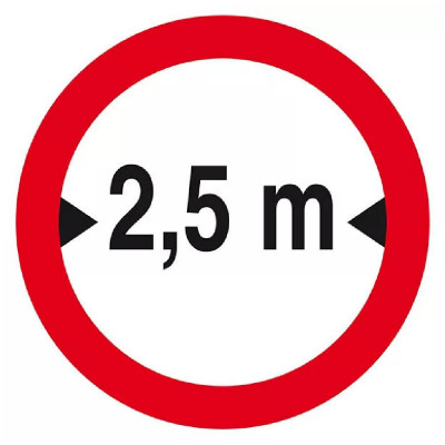 Panneau Interdit aux Véhicules de Plus de 2,5 m – Signalisation Sécurité – Résistant Extérieur