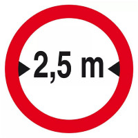 Panneau Interdit aux Véhicules de Plus de 2,5 m – Signalisation Sécurité – Résistant Extérieur Panneau Interdit aux Véhicules de Plus de 2,5 m – Signalisation Sécurité – Résistant Extérieur