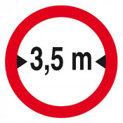 Panneau Interdit aux Véhicules de Plus de 3,5 m – Signalisation Sécurité – Résistant Extérieur