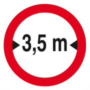 Panneau Interdit aux Véhicules de Plus de 3,5 m – Signalisation Sécurité – Résistant Extérieur