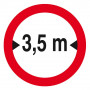 Panneau Interdit aux Véhicules de Plus de 3,5 m – Signalisation Sécurité – Résistant Extérieur