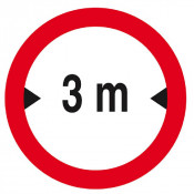 Panneau Interdit aux Véhicules de Plus de 3 m – Signalisation Sécurité – Résistant Extérieur
