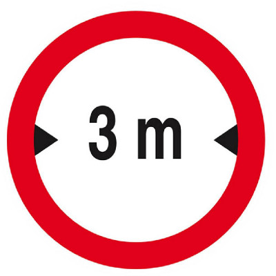 Panneau Interdit aux Véhicules de Plus de 3 m – Signalisation Sécurité – Résistant Extérieur