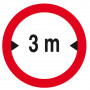 Panneau Interdit aux Véhicules de Plus de 3 m – Signalisation Sécurité – Résistant Extérieur