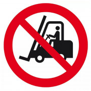 Panneau Interdit aux Véhicules Industriels – Sécurité Zone – ISO 7010