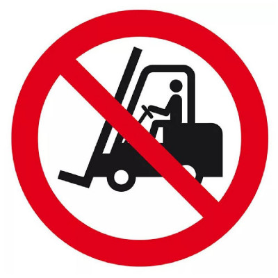 Panneau Interdit aux Véhicules Industriels – Sécurité Zone – ISO 7010