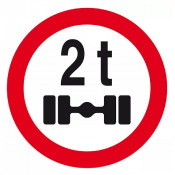 Panneau Interdit aux Véhicules Pesant sur un Essieu Plus de 2 Tonnes – Signalisation Sécurité – Rési
