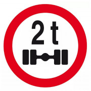 Panneau Interdit aux Véhicules Pesant sur un Essieu Plus de 2 Tonnes – Signalisation Sécurité – Rési