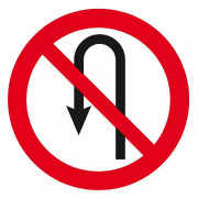 Panneau Interdit de Faire Demi-Tour – Signalisation Sécurité Routière – Résistant Extérieur