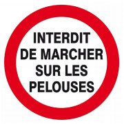 Panneau Interdit de Marcher sur les Pelouses – Espaces Verts – ISO 7010