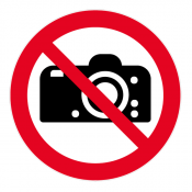 Panneau interdit de photographier