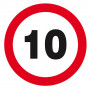 Panneau Interdit de Rouler à Plus de 10 km/h – Signalisation Sécurité – Résistant Extérieur