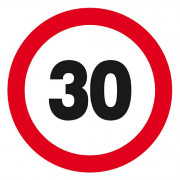 Panneau Interdit de Rouler à Plus de 30 km/h – Sécurité – Conforme ISO 7010