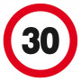 Panneau Interdit de Rouler à Plus de 30 km/h – Sécurité – Conforme ISO 7010