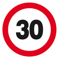 Panneau Interdit de Rouler à Plus de 30 km/h – Sécurité – Conforme ISO 7010 Panneau Interdit de Rouler à Plus de 30 km/h – Sécurité – Conforme ISO 7010