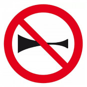 Panneau Klaxon Interdit – Réduction du Bruit – Conforme Norme ISO 7010