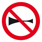Panneau Klaxon Interdit – Réduction du Bruit – Conforme Norme ISO 7010
