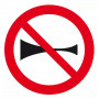 Panneau Klaxon Interdit – Réduction du Bruit – Conforme Norme ISO 7010