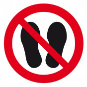 Panneau Ne Pas Marcher ou Stationner – Sécurité Circulation – ISO 7010