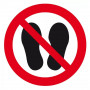 Panneau Ne Pas Marcher ou Stationner – Sécurité Circulation – ISO 7010