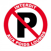 Panneau Parking Interdit aux Poids Lourds – Signalisation Sécurité – Plastique Rigide Anti-UV